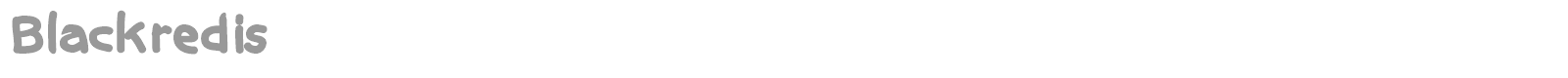 Blackredis font preview