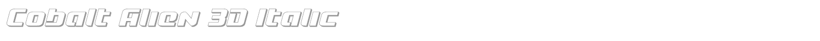 Cobalt Alien Super-Italic font preview