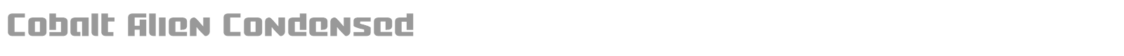 Cobalt Alien Super-Italic font preview