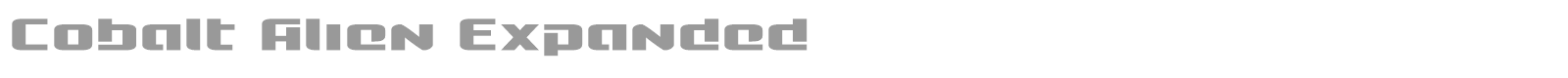 Cobalt Alien Super-Italic font preview