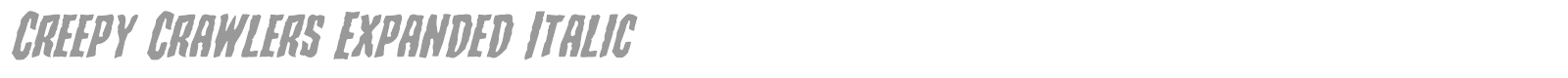 Creepy Crawlers Staggered Italic font preview