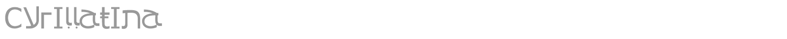 Cyrillatina font preview