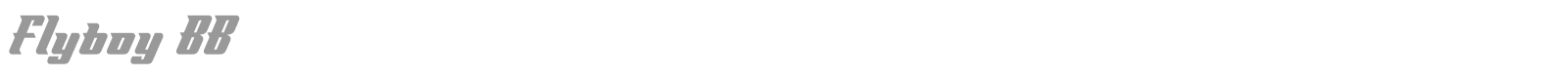 Flyboy BB font preview