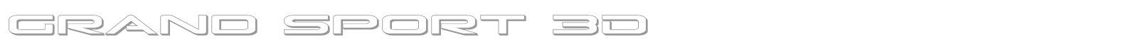 Grand Sport 3D font preview