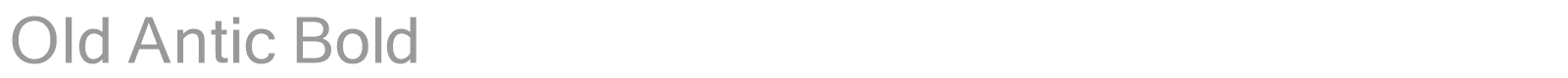 Old Antic Bold font preview