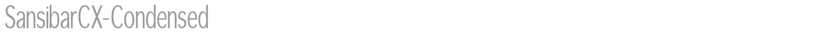 Sansibar CX font preview