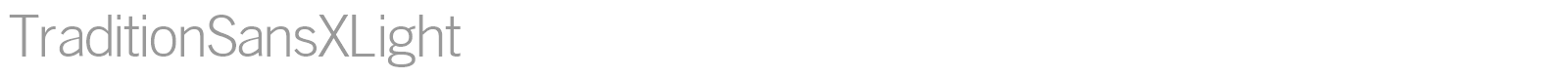 Tradition Sans XL Light font preview