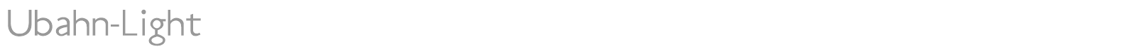 U Bahn font preview