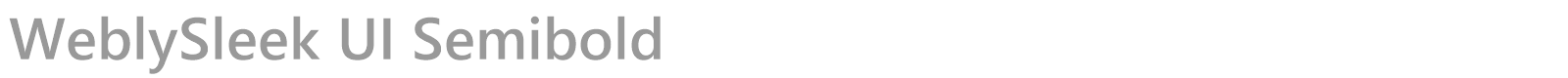 WeblySleek UI Semibold font preview