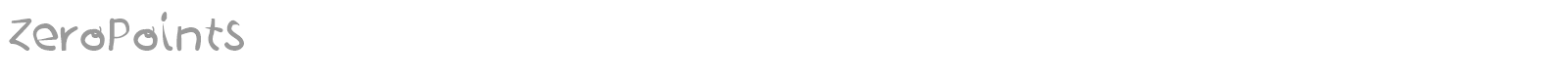 Zero Points font preview