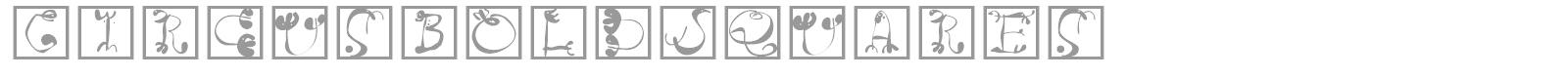 Circus Bold Squares font preview