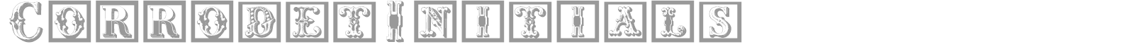 Corrodet Initials font preview