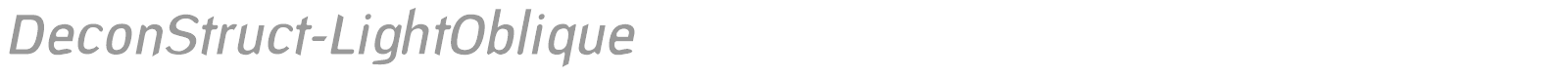 Deconstruct Light Oblique font preview