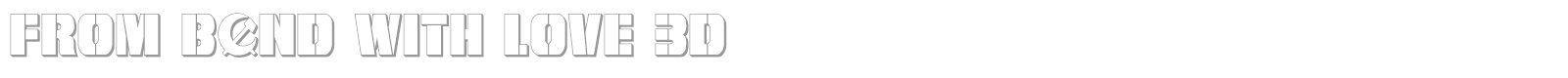 From BOND With Love Outline Italic font preview