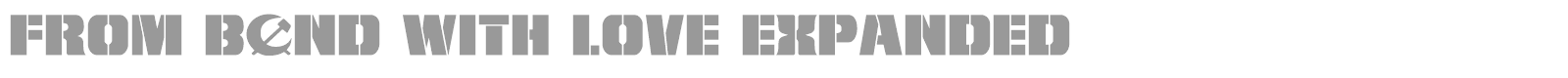 From BOND With Love Outline Italic font preview