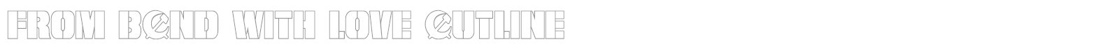 From BOND With Love Outline Italic font preview