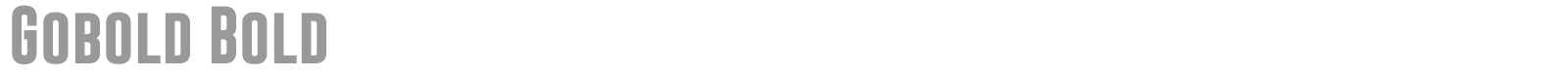 Gobold Bold font preview