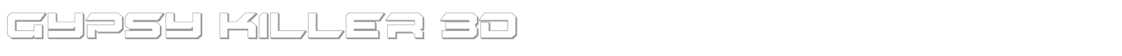 Gypsy Killer Platinum Italic font preview