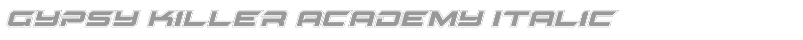 Gypsy Killer Platinum Italic font preview