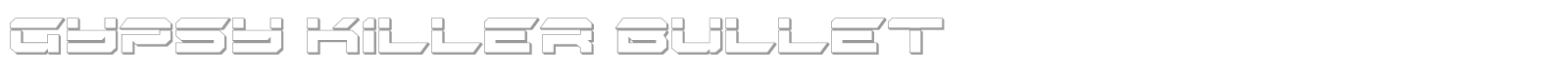 Gypsy Killer Platinum Italic font preview