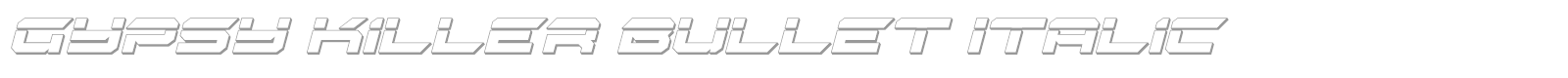 Gypsy Killer Platinum Italic font preview