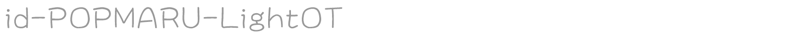 id-POPMARU-LightOT font preview
