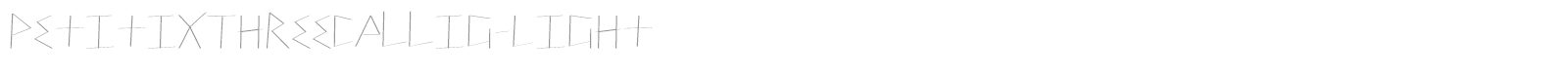 PetitixThreeCallig font preview