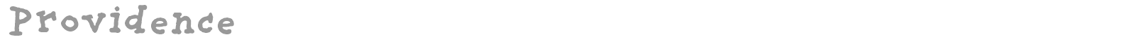 Providence font preview