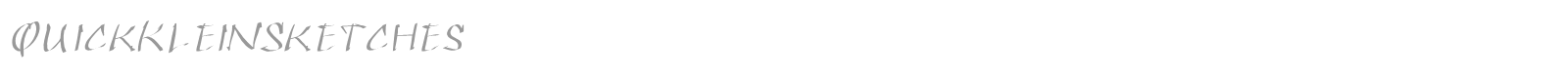 Quick Klein Sketches font preview