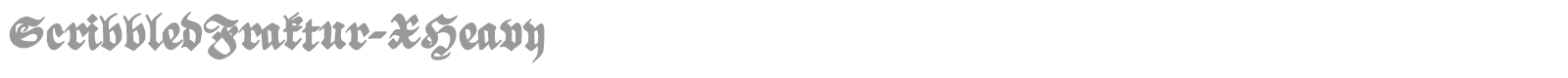 Scribbled Fraktur X Heavy font preview