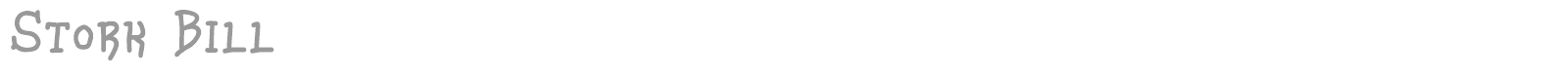 Storkbill font preview