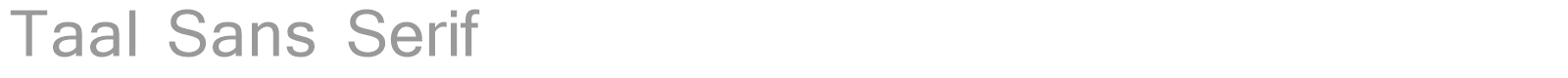 Taal Sans Serif font preview