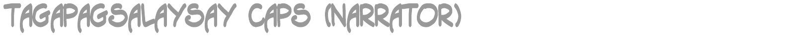 Tagapagsalaysay Caps font preview