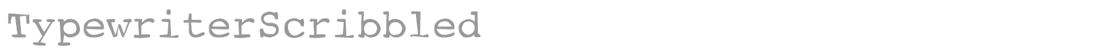 Typewriter Scribbled font preview