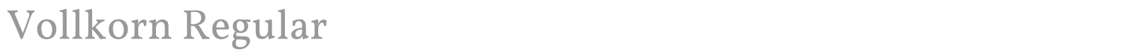 Vollkorn Regular font preview
