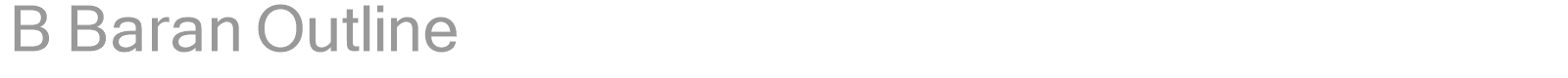 B Baran Outline font preview