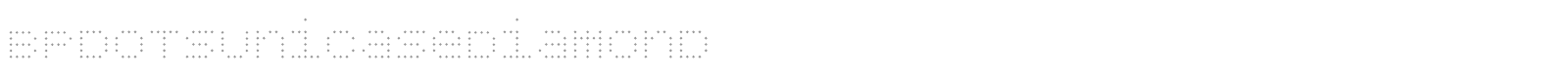 BP Dots Unicase font preview