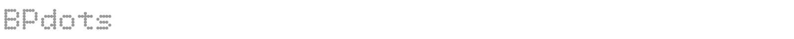 BP Dots font preview