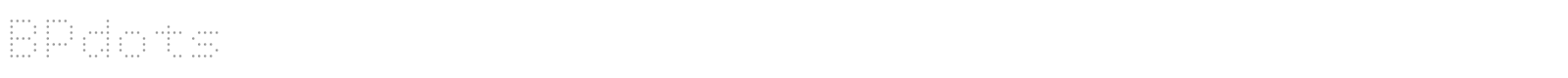 BP Dots font preview