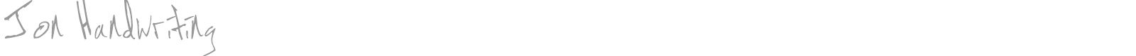 Jon Handwriting font preview
