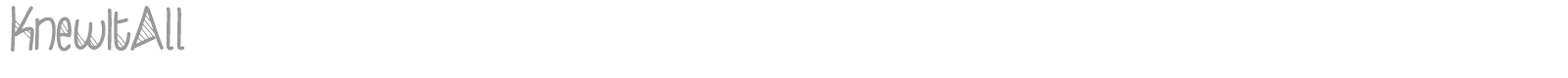 Knew It All font preview