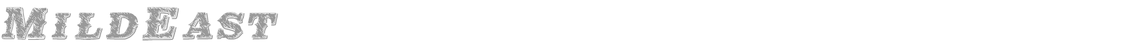 Mild East font preview