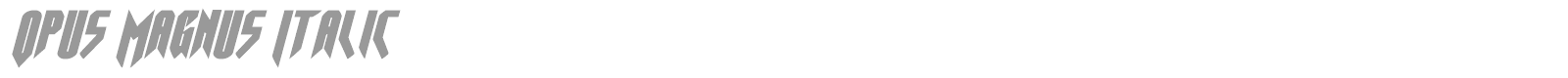 Opus Magnus Italic font preview
