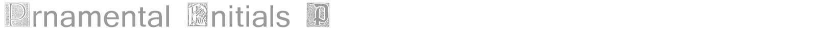 Ornamental Initials P font preview