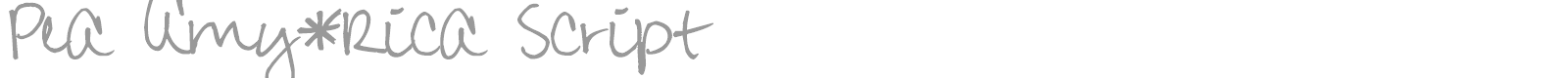 Pea Amy*Rica Script font preview