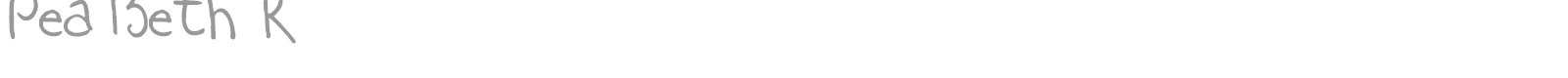 Pea Beth R font preview