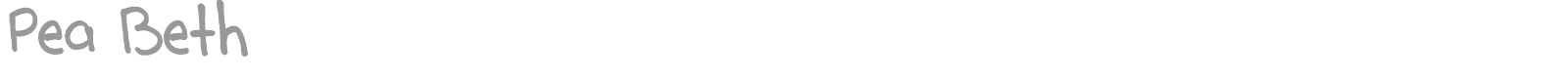 Pea Beth font preview
