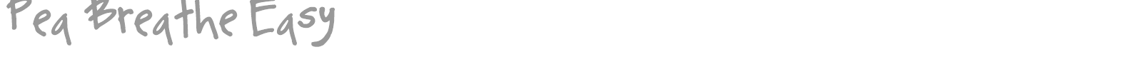 Pea Breathe Easy font preview