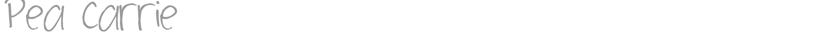 Pea Carrie font preview