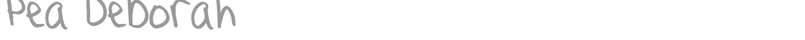 Pea Deborah font preview